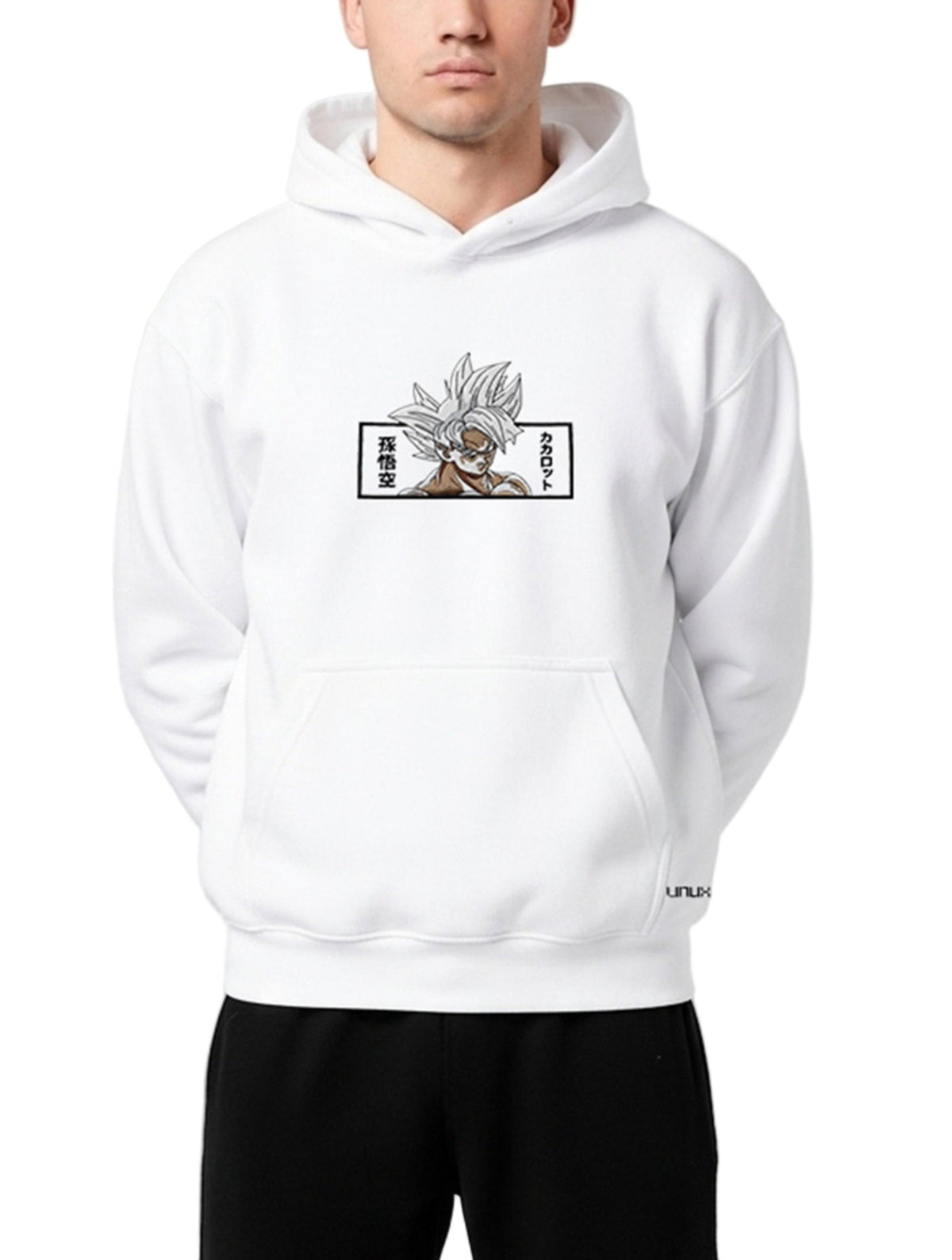 Hoodie Anime White - LINUX